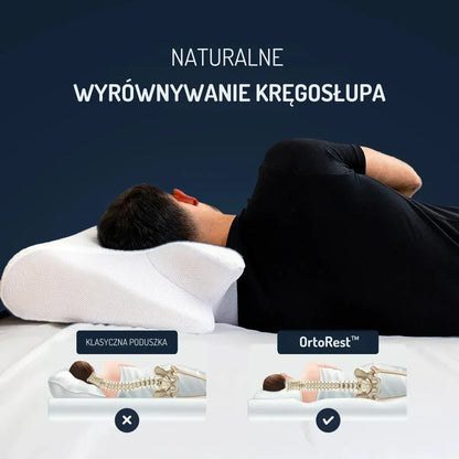 OrtoRest™ - Poduszka ergonomiczna z pianką z pamięcią kształtu