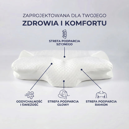 OrtoRest™ - Poduszka ergonomiczna z pianką z pamięcią kształtu